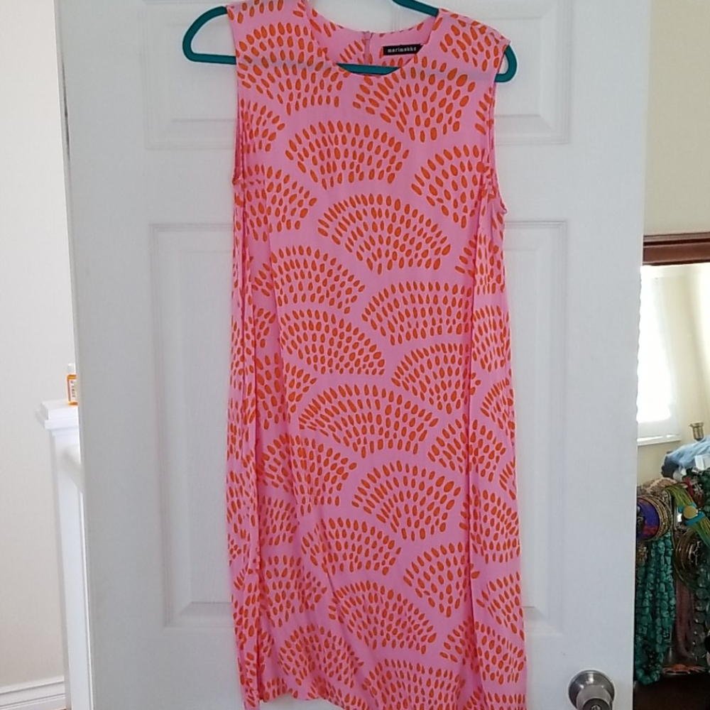 Marimekko pink & orange dress sz 42